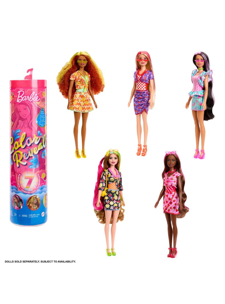 Muñeca Barbie Color Reveal Frutas Dulces-0