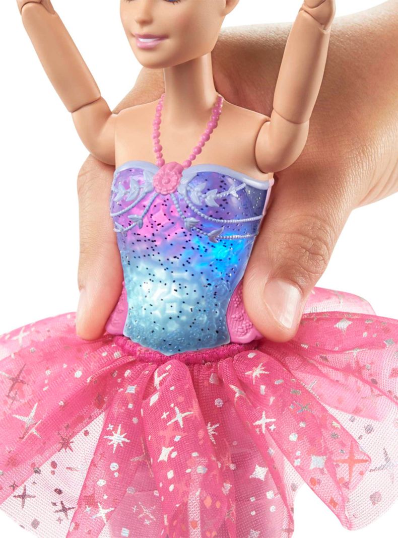 Muñeca Bailarina Luces Brillantes Tutú Rosa-3