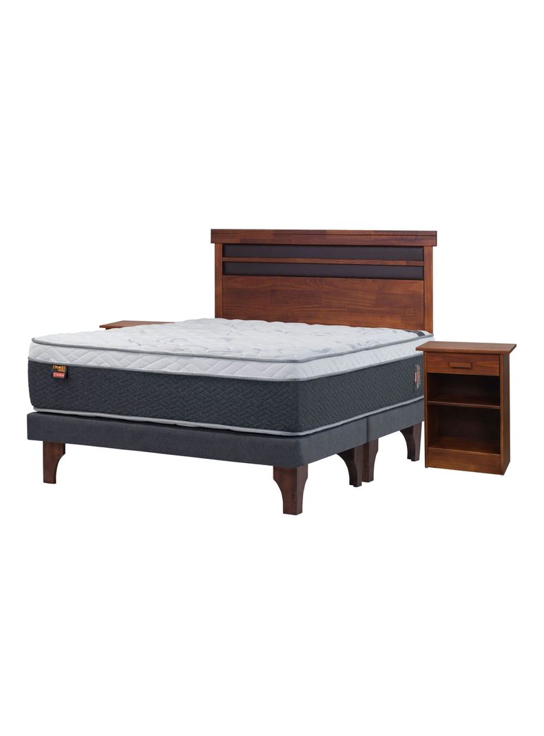 Cama Europea Everest 2 Plazas Base Dividida + Set Muebles Mallorca-0