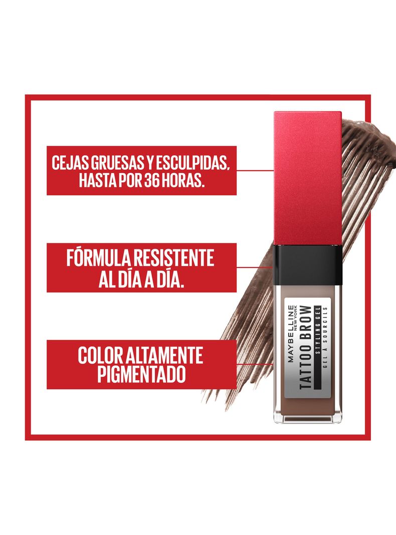 Gel de Cejas Tattoo Brow 3D Gel Warm Brown-3