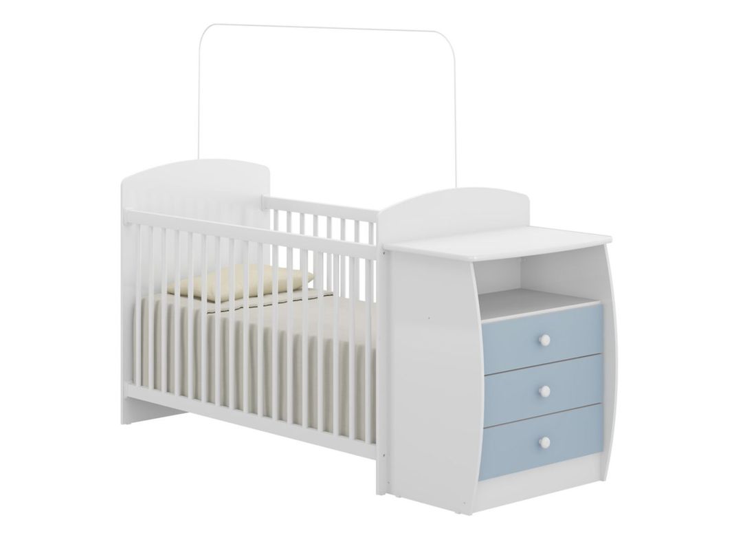 Cuna Mudador Bambini Azul-0