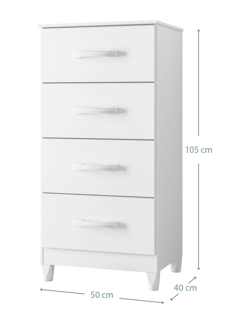 Cómoda White 4 Cajones-1