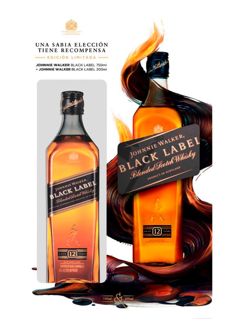 Whisky Black Label 750 ml + Black Label 40° Johnnie Walker-1