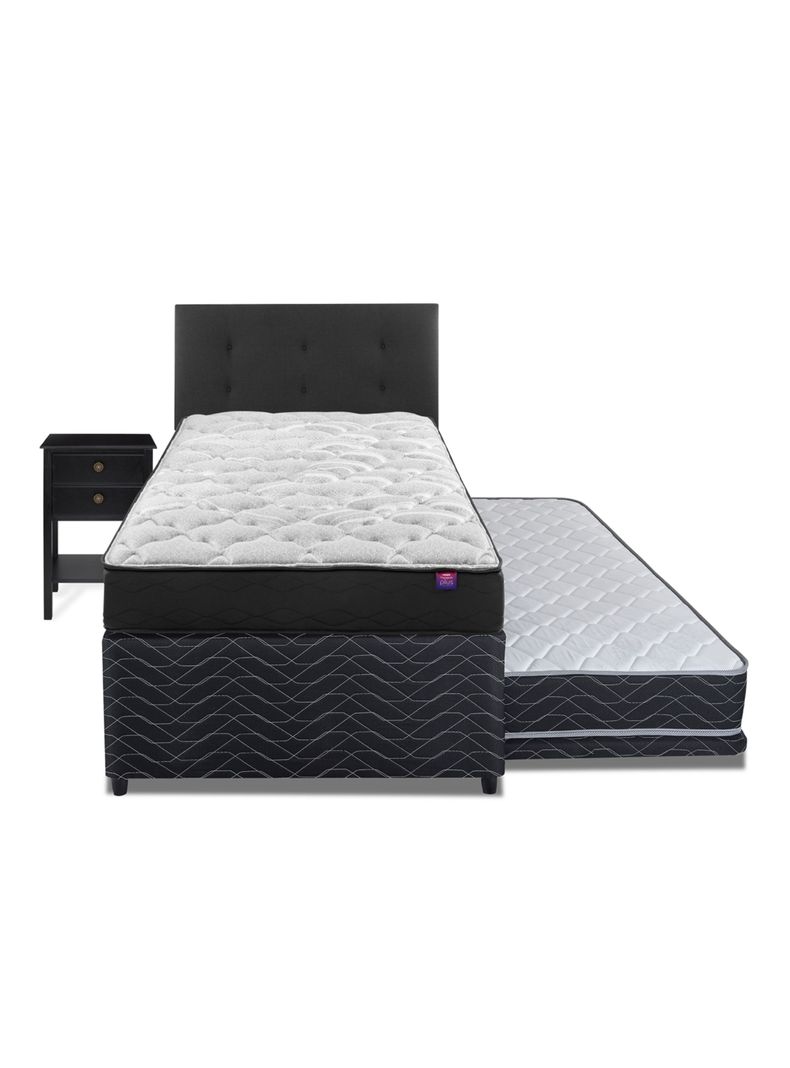 Diván Therapedic Plus 1.5 Plazas + Respaldo Royal + Velador-0
