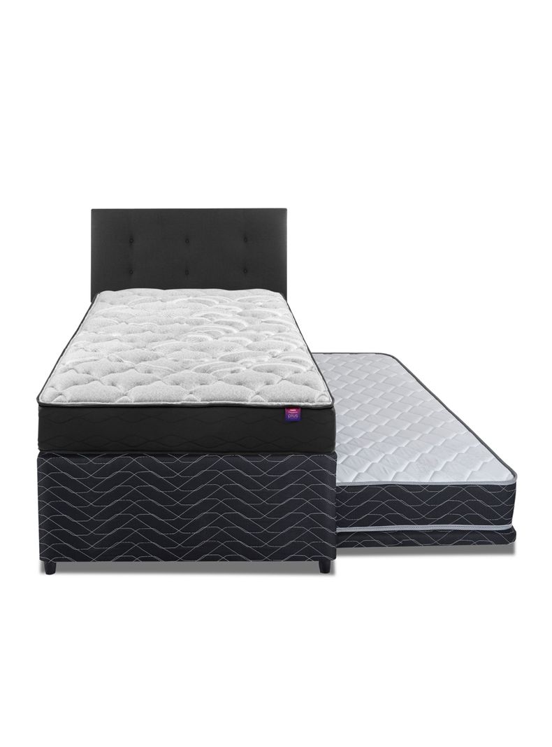 Diván Therapedic Plus 1.5 Plazas + Respaldo Royal Negro-1
