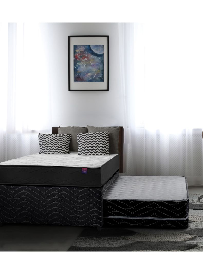 Diván Therapedic Plus 1.5 Plazas + Respaldo Royal Negro-5