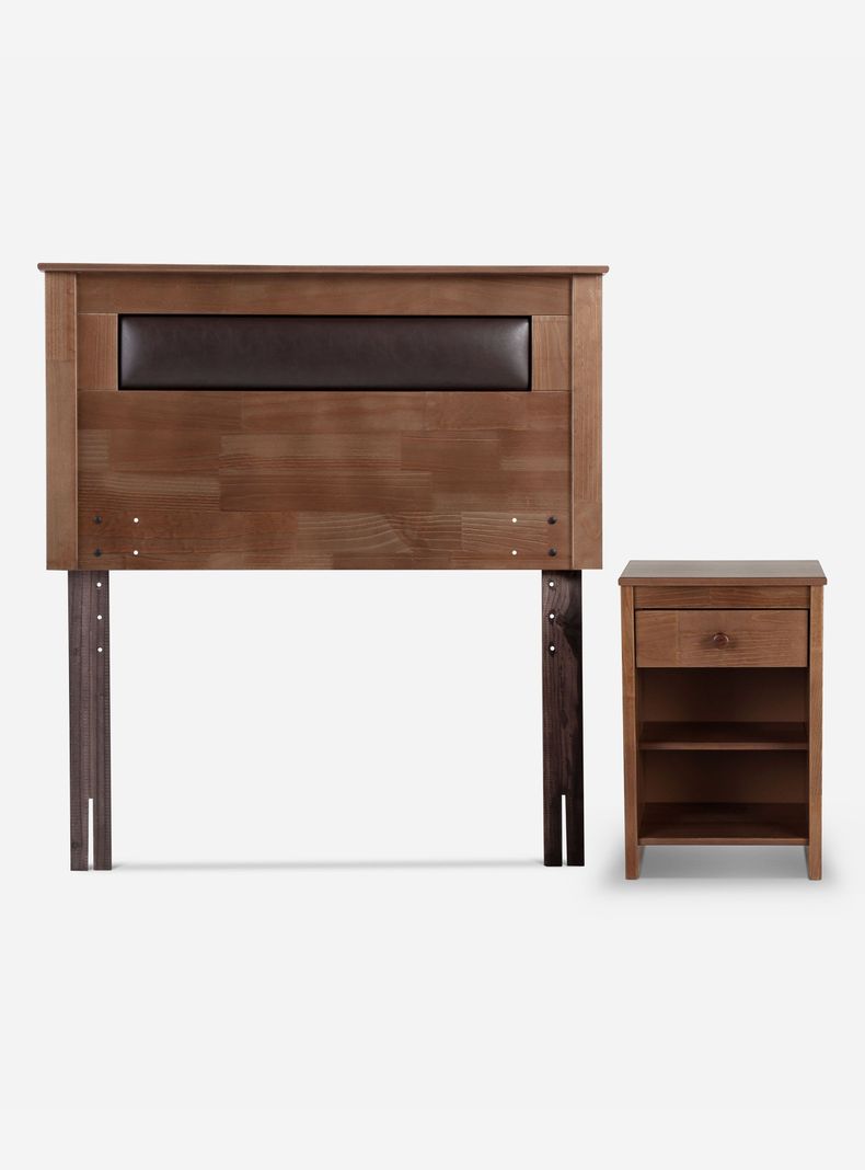 Cama Europea Ergo T 1.5 Plazas + Set de Muebles Ferrara + Almohada-2