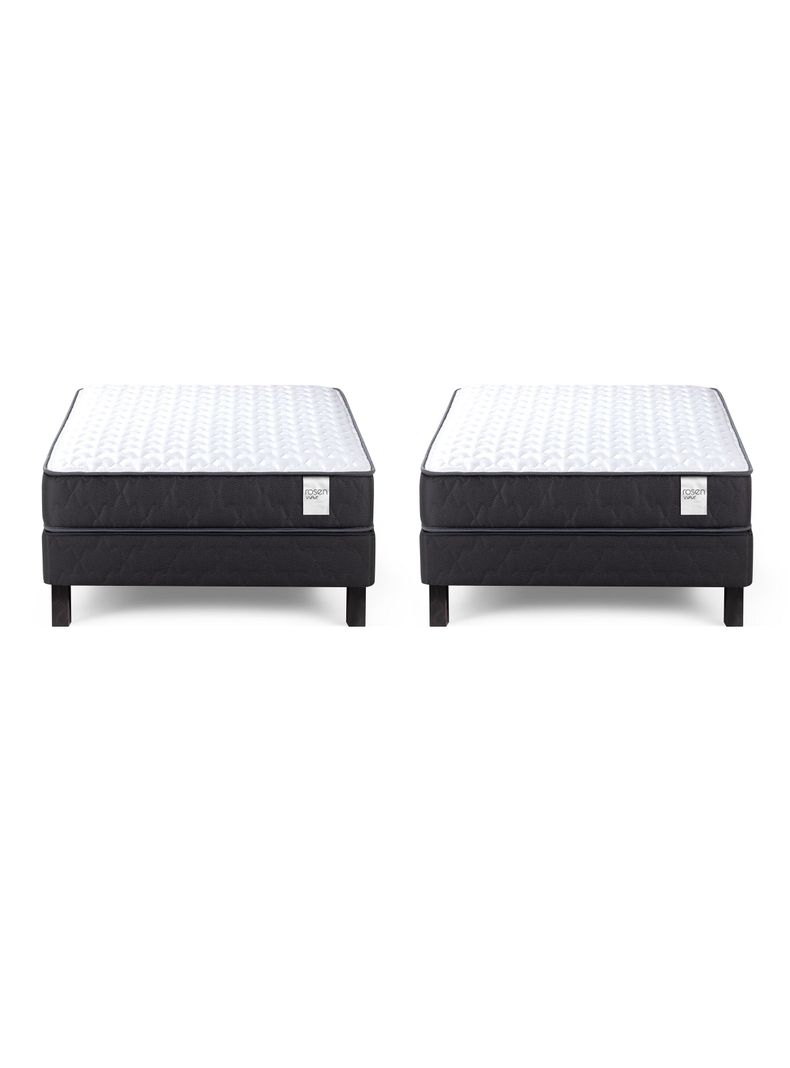 Set 2 Camas Europeas Wave 1 Plaza x 190 cm-1