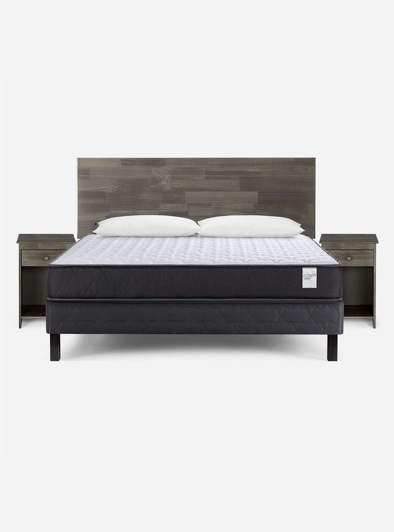 Cama Europea Wave 2 Plazas x190 cm + Almohadas + Set de Muebles-0