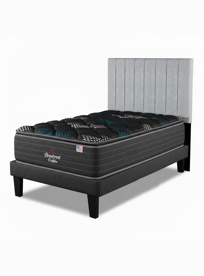 Cama Europea Dolphin 2 Plazas + Respaldo TIGN GR