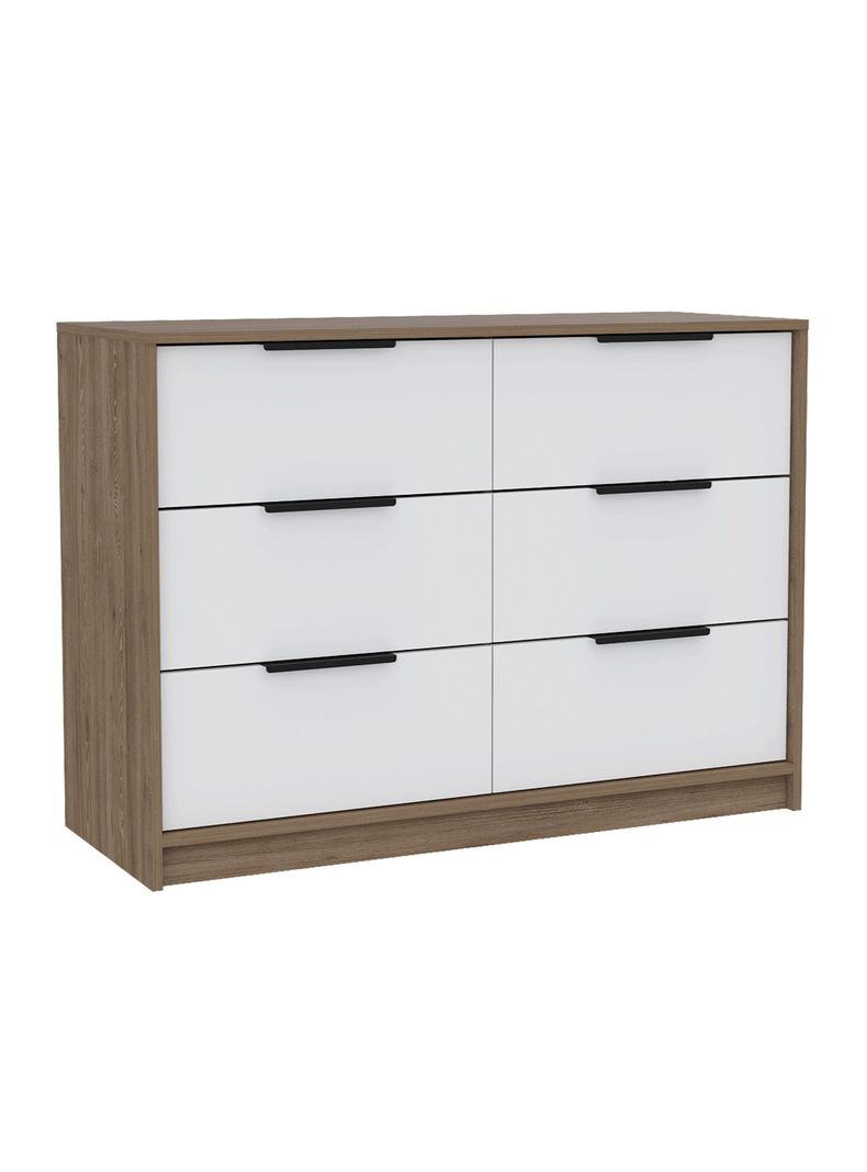 Cómoda Kaia 4 Cajones y 2 Puertas Miel-Blanco-0