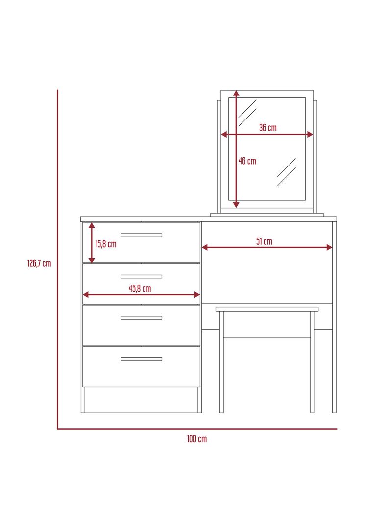 Mueble de Tocador Kaia Miel-Blanco-1