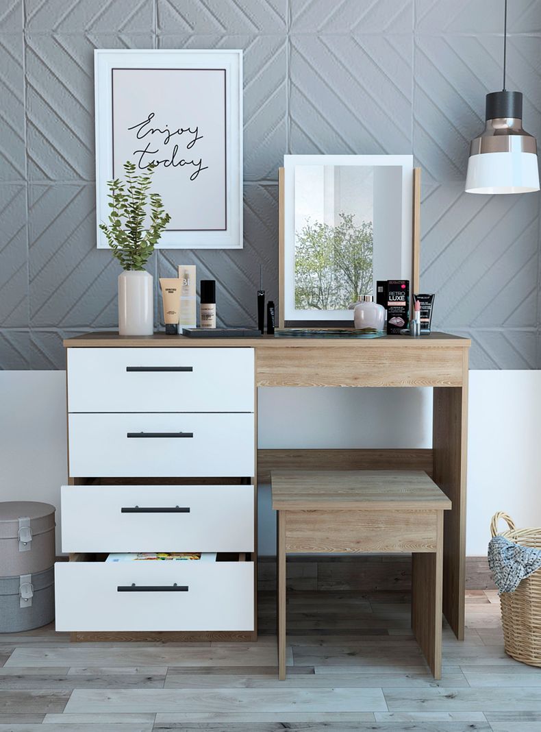 Mueble de Tocador Kaia Miel-Blanco-4