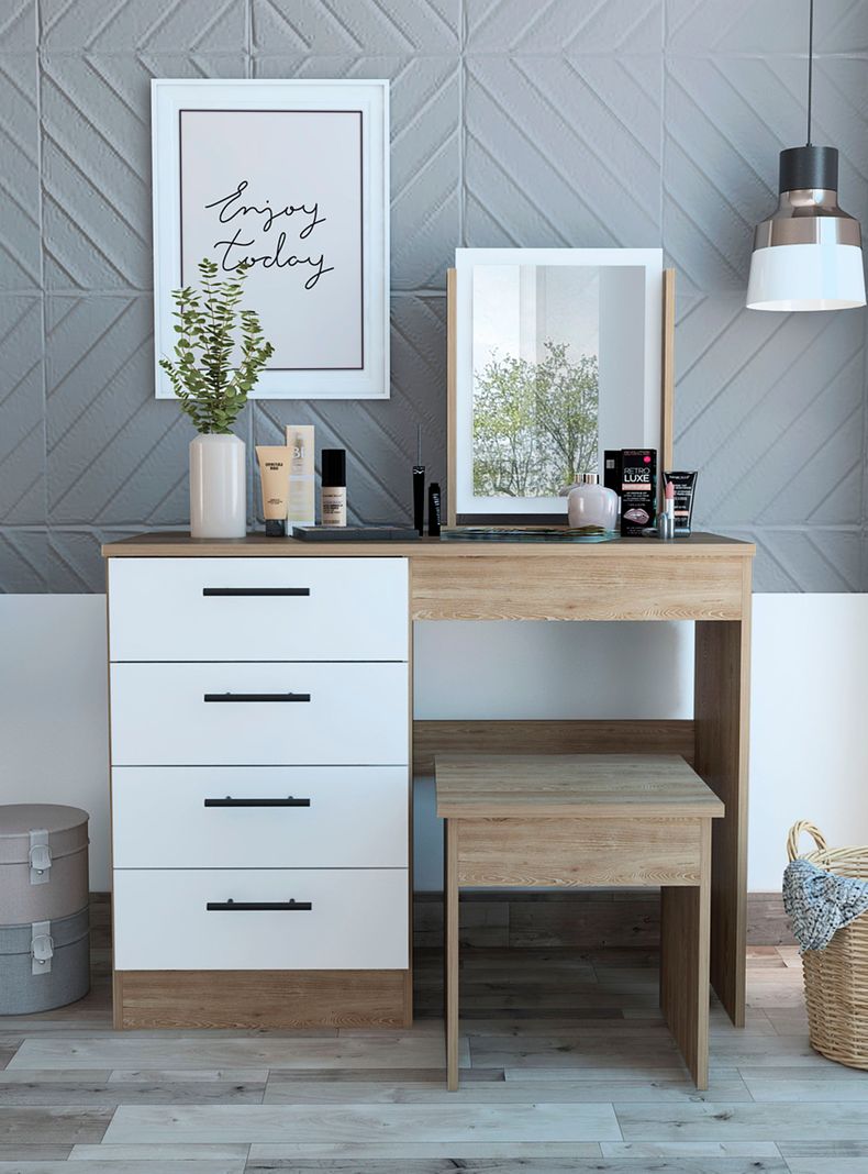 Mueble de Tocador Kaia Miel-Blanco-3