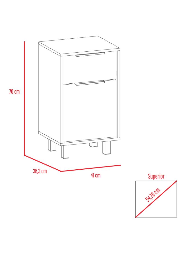 Velador Kaia Z-41 1 Cajón 1 Puerta-1
