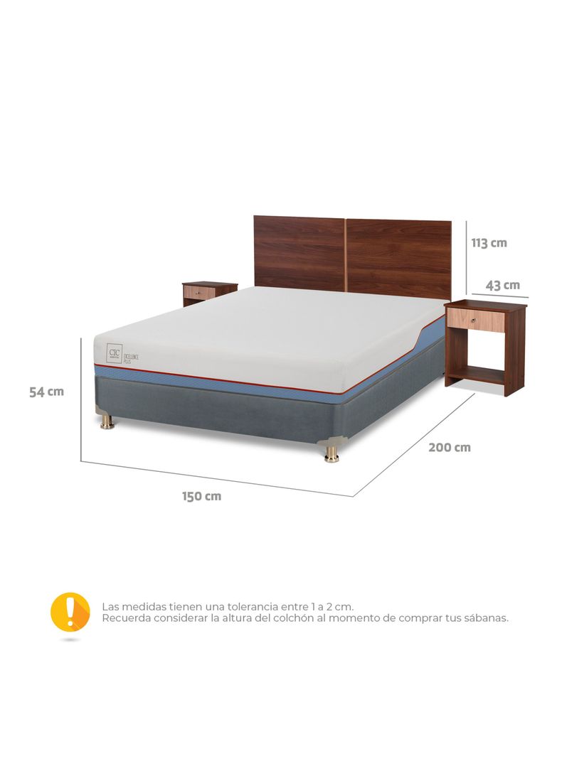 Cama Americana Excellence Plus 2 Plazas + Set de Muebles Stylo-1