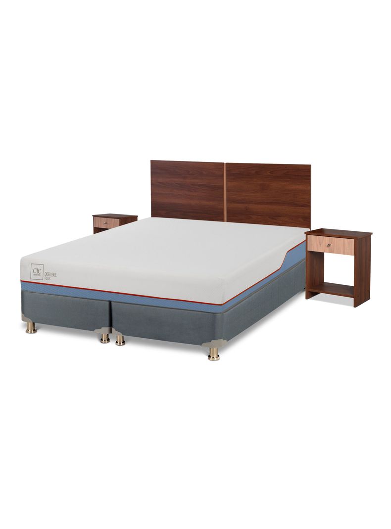 Cama Americana Excellence Plus 2 Plazas Base Dividida + Set de Muebles Stylo-0