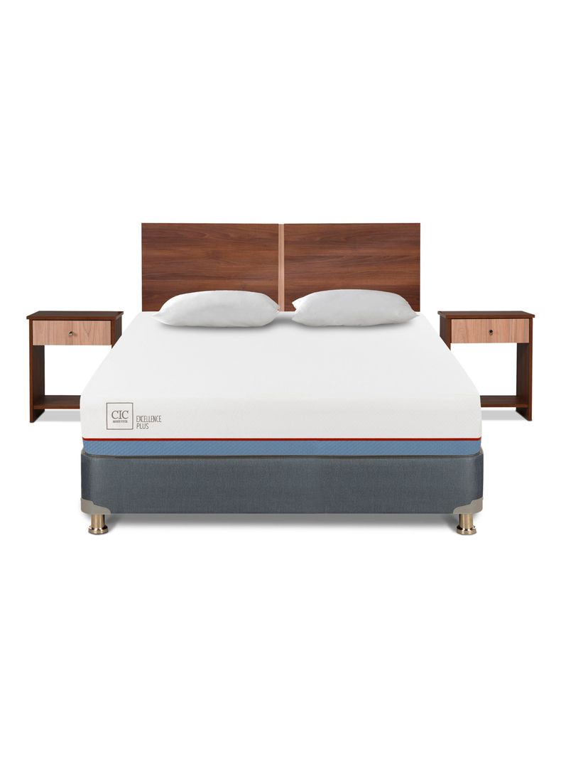 Cama Americana Excellence Plus 2 Plazas + Set de Muebles Stylo + Almohadas-2