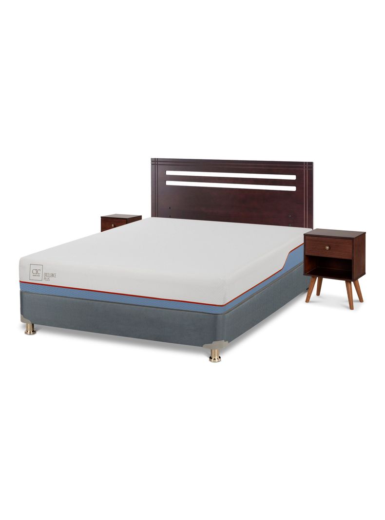 Cama Americana Excellence Plus 2 Plazas + Set de Muebles Múnich