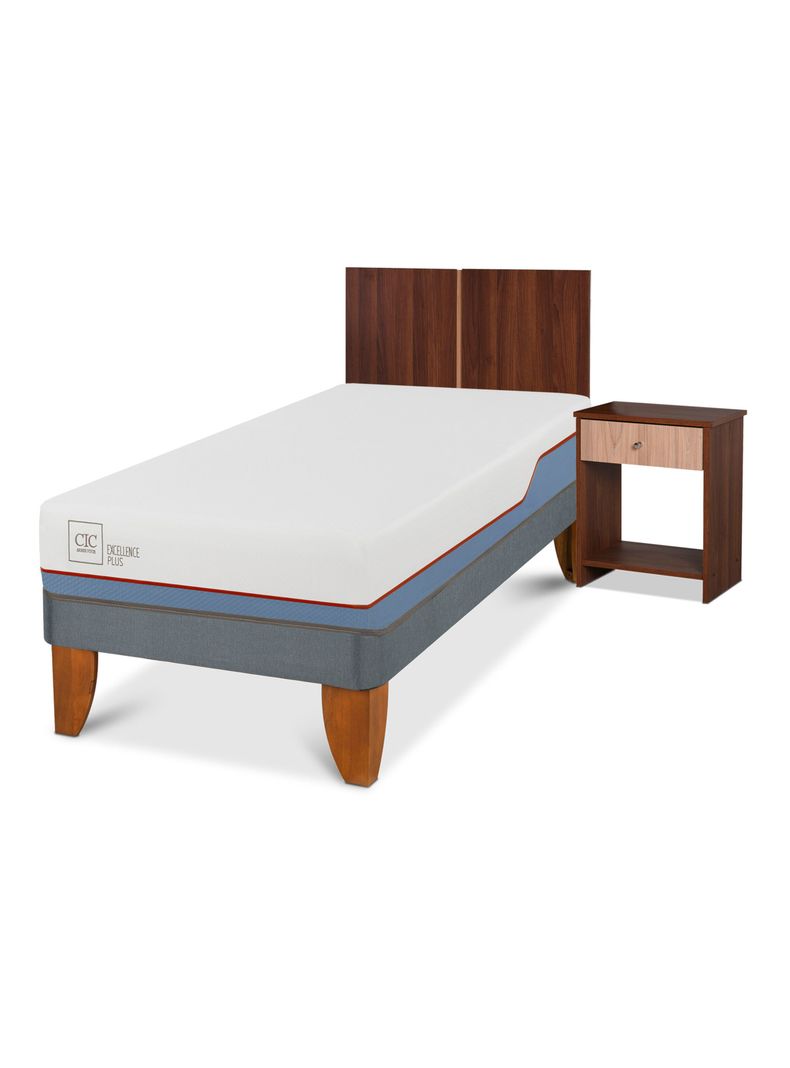 Cama Europea Excellence Plus 1 Plaza + Set de Muebles Stylo-0