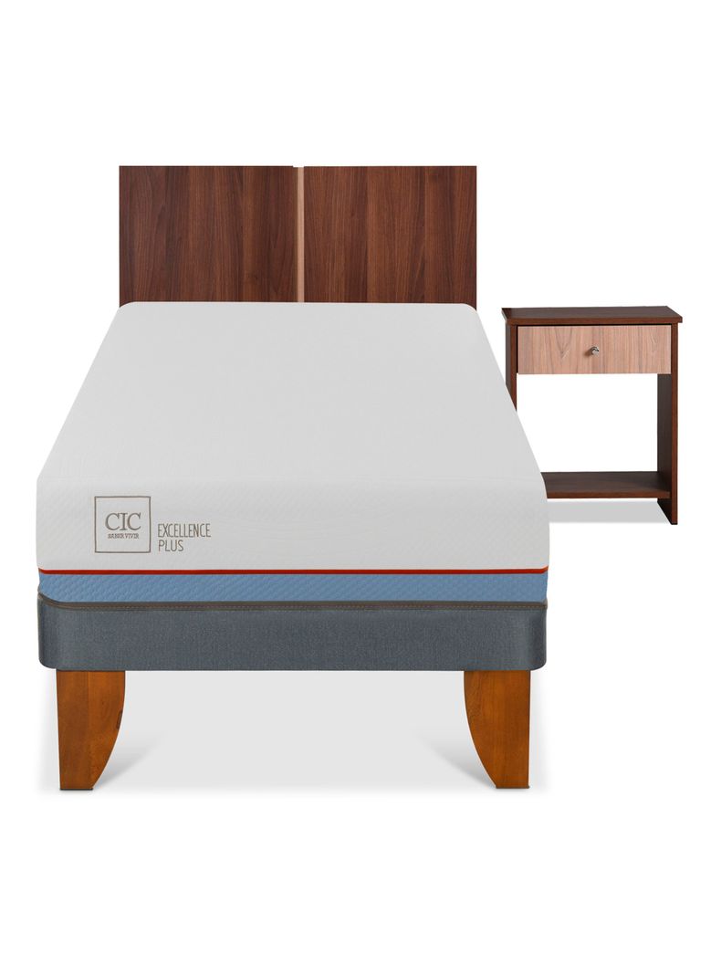 Cama Europea Excellence Plus 1 Plaza + Set de Muebles Stylo-2