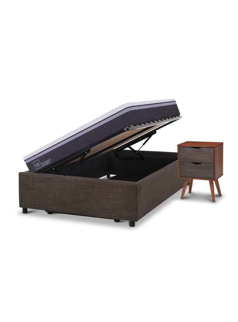 Cama Space Box Ortopedic Advance 1.5 Plazas + Velador-1
