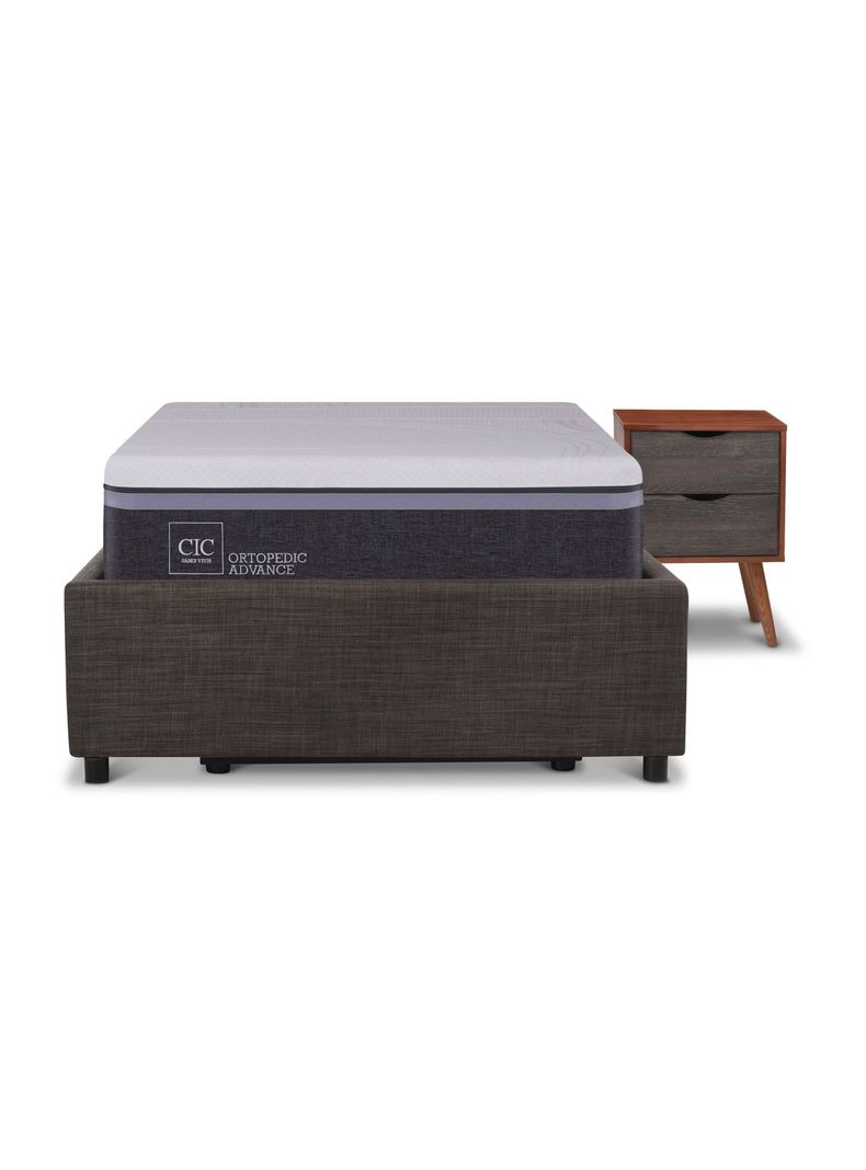 Cama Space Box Ortopedic Advance 1.5 Plazas + Velador-3