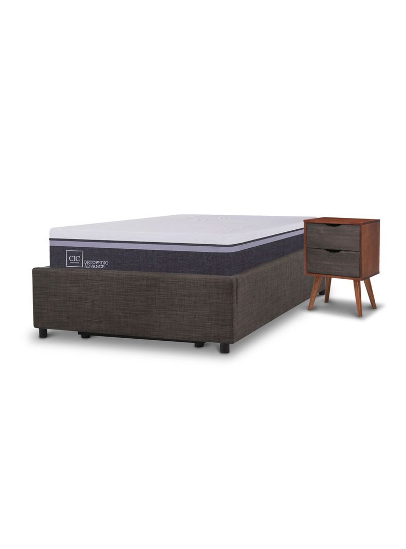 Cama Space Box Ortopedic Advance 1.5 Plazas + Velador-0