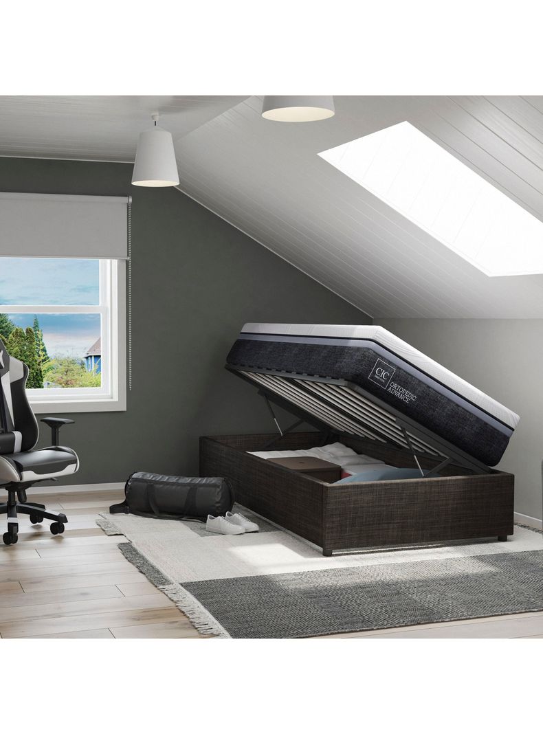 Cama Funcional Space Box Smart 1.5 Plazas Niger S-T-4