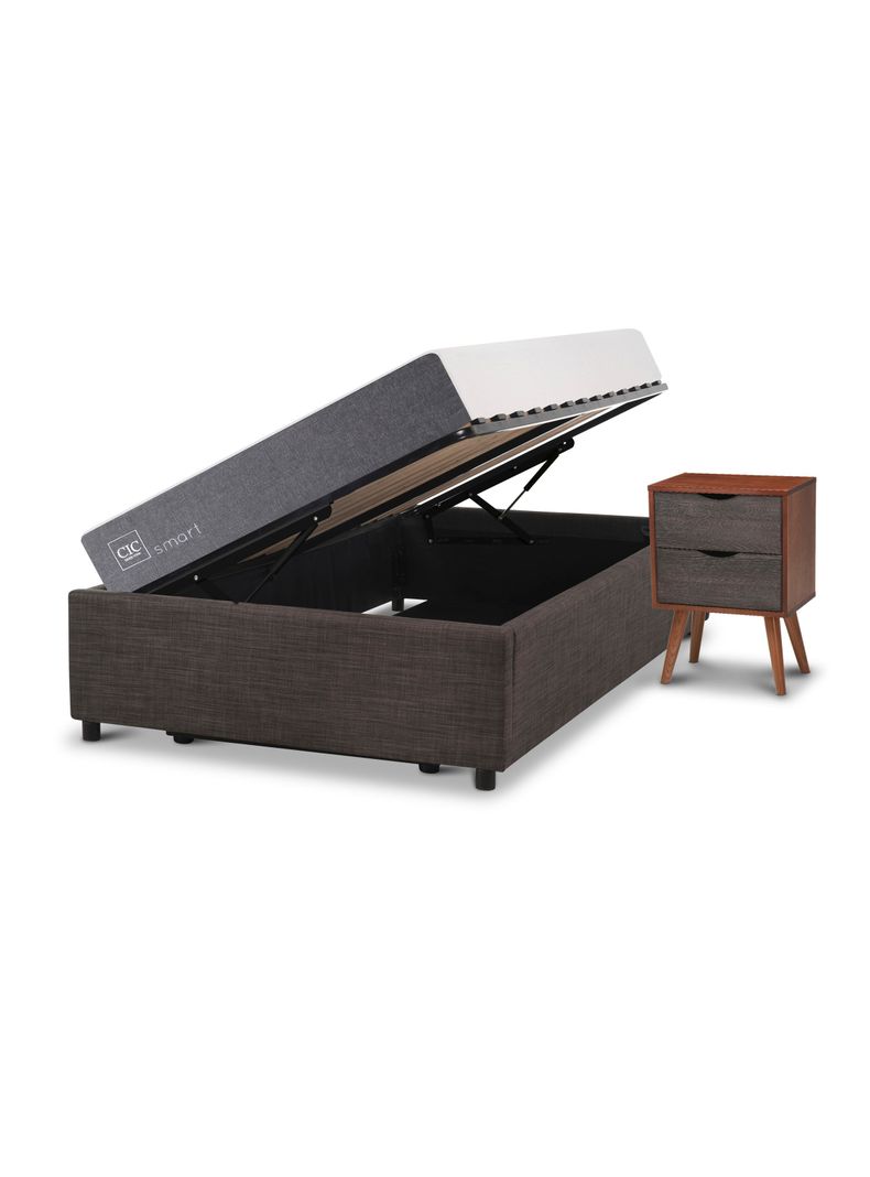 Cama Funcional Space Box Smart 1.5 Plazas Niger S-T-1