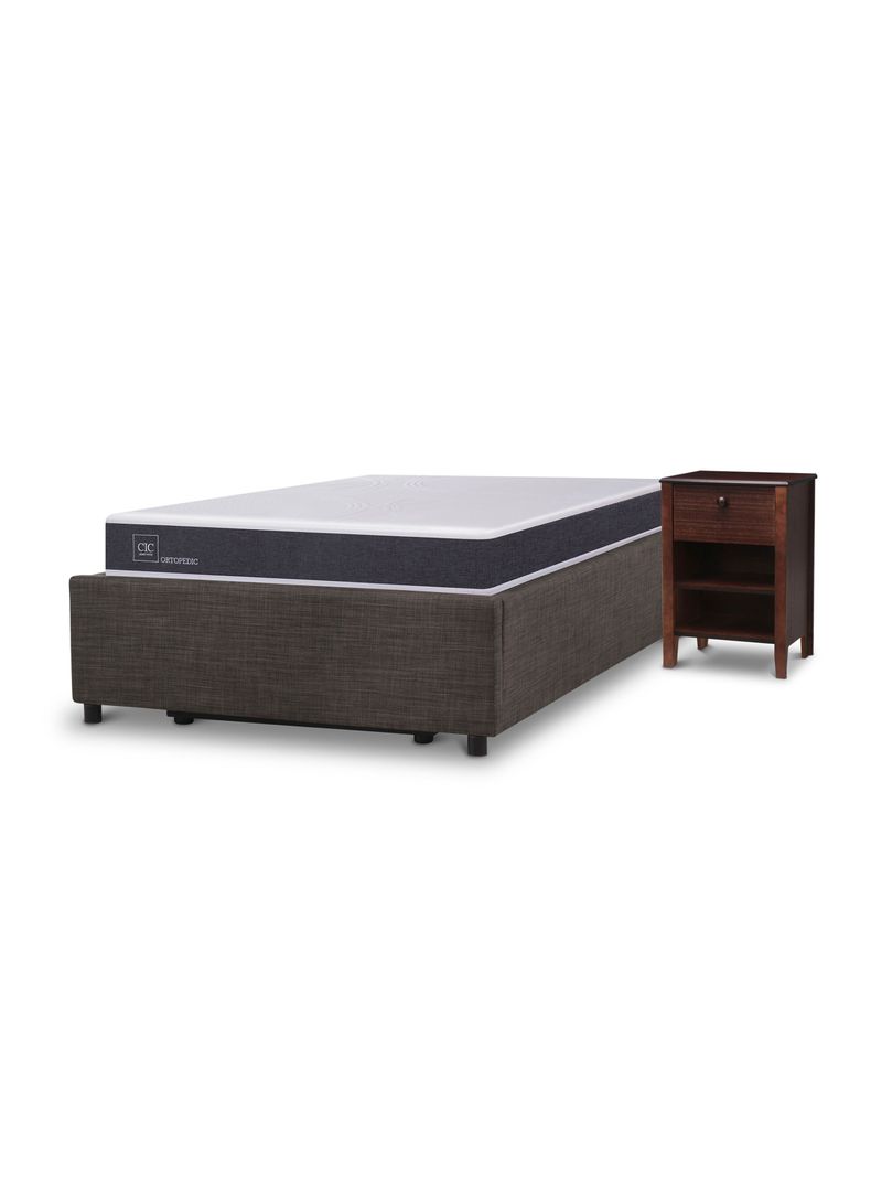 Cama Space Box Ortopedic 1.5 Plazas + Muebles New Torino-0
