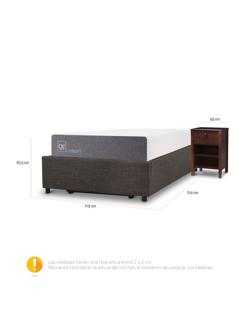 Cama Funcional Space Box Smart 1.5 Plazas + Set Muebles-2