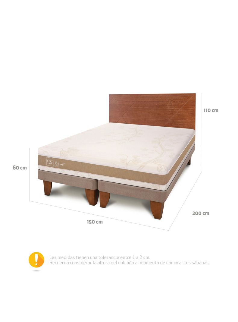 Cama Europea Rilassati Infinity 2 Plazas Bd Respaldo Villarrica-1