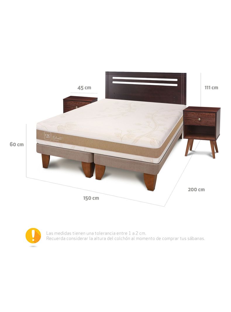 Cama Europea Rilassati Infinity 2 Plazas Bd Set Munich-1