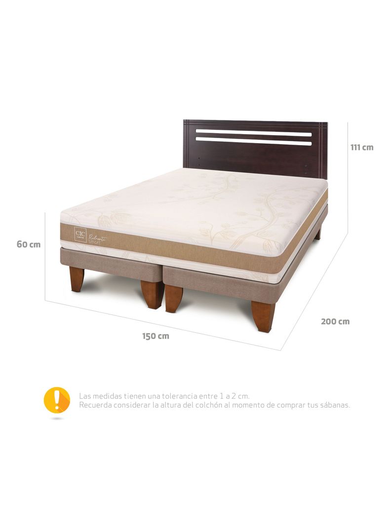 Cama Europea Rilassati Infinity 2 Plazas Bd Respaldo Munich-1