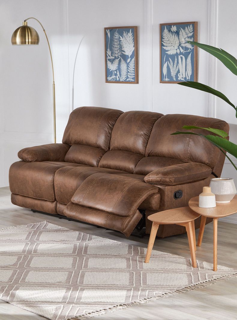Sofá Reclinable Tela Tyler 3 Cuerpos-1