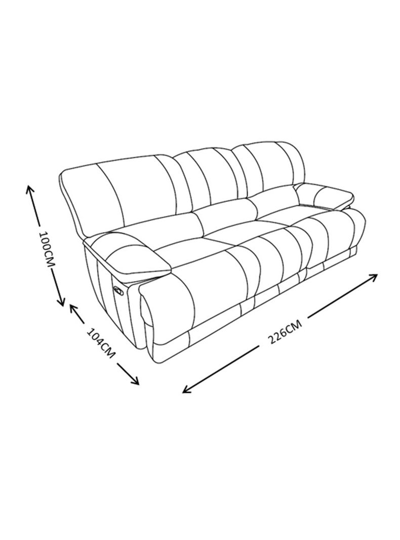Sofá Reclinable Tela Tyler 3 Cuerpos-3