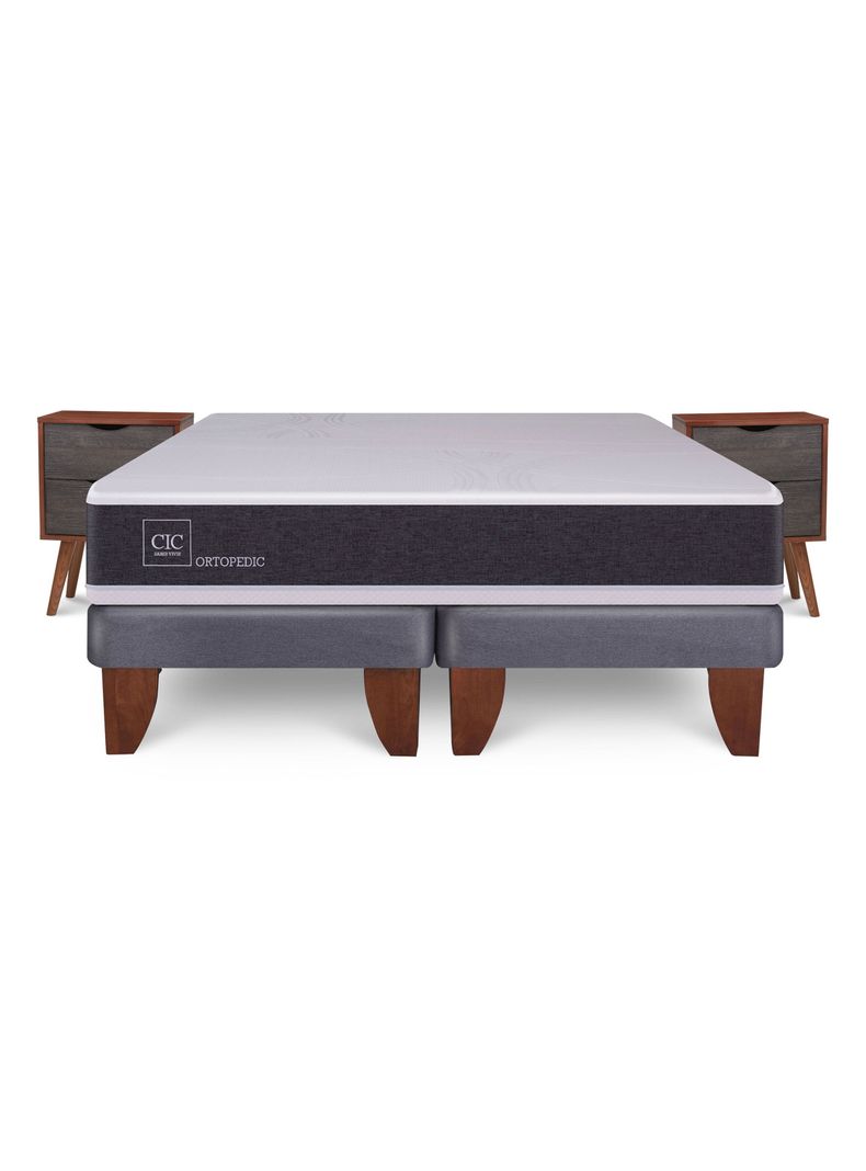 Cama Europea New Ortopedic King Veladores Niger