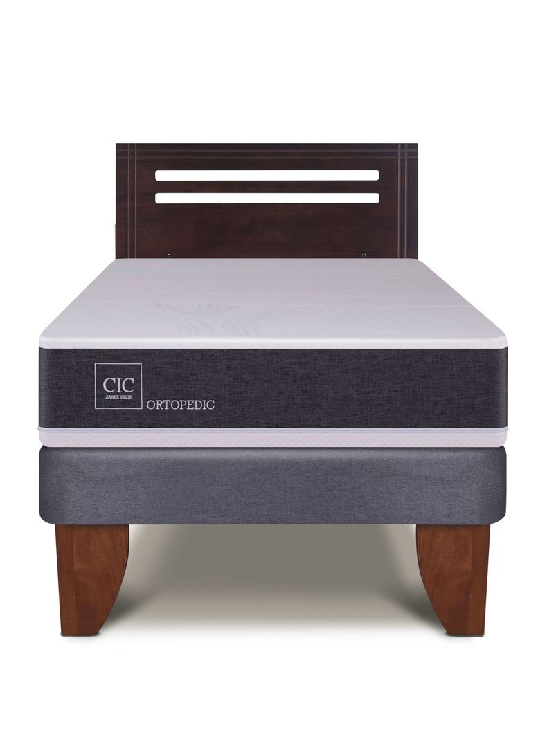 Cama Europea New Ortopedic 1.5 Respaldo New Munich-2