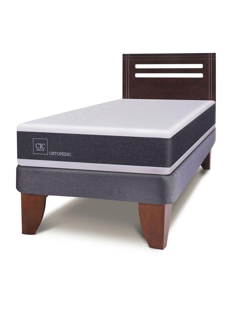 Cama Europea New Ortopedic 1.5 Respaldo New Munich-0