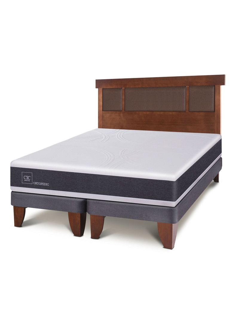 Cama Europea New Ortopedic 2 Plazas Bd Respaldo New Dublin Caramel-0