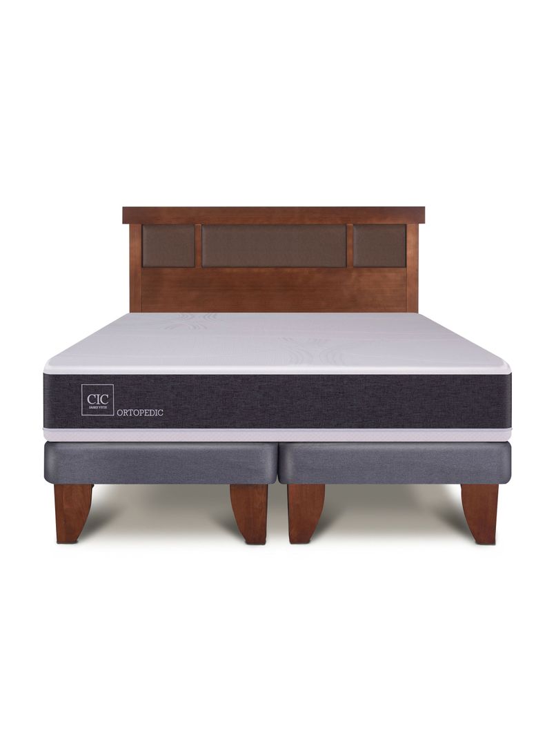 Cama Europea New Ortopedic 2 Plazas Bd Respaldo New Dublin Caramel-2