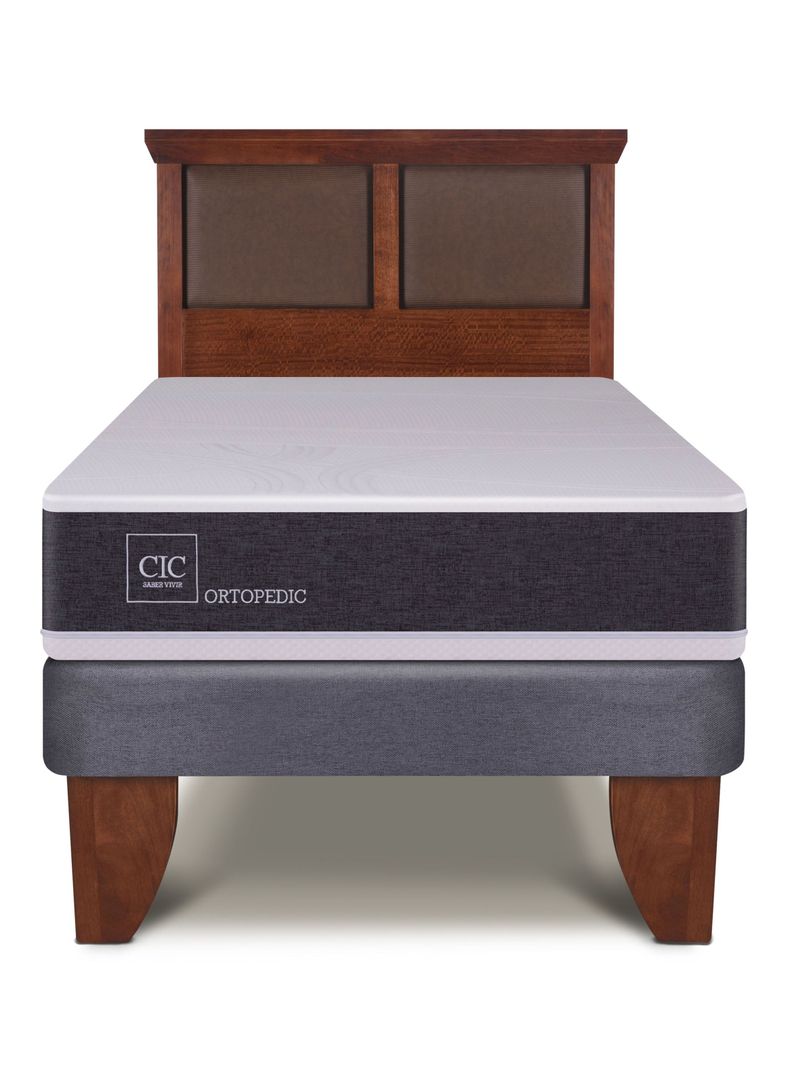 Cama Europea New Ortopedic 1.5 Plazas Respaldo New Torino-2