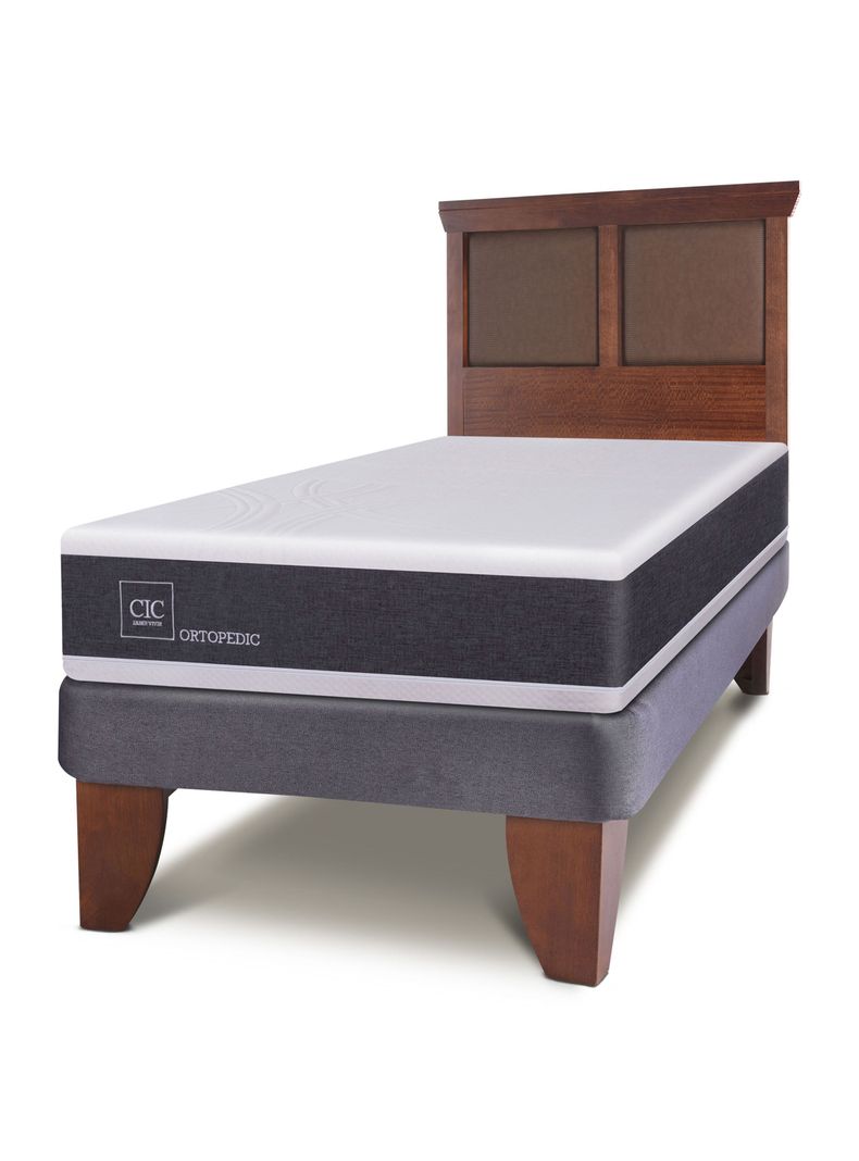 Cama Europea New Ortopedic 1.5 Plazas Respaldo New Torino-0