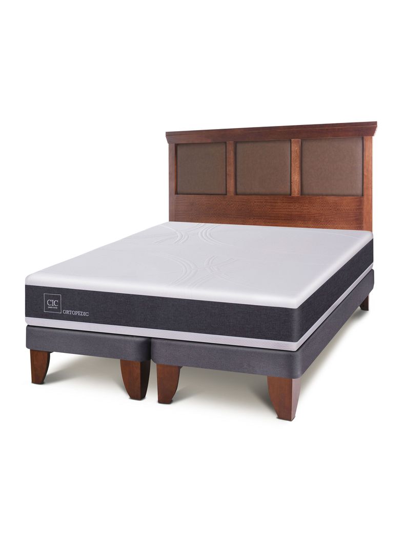 Cama Europea New Ortopedic 2 Plazas Bd Respaldo New Torino