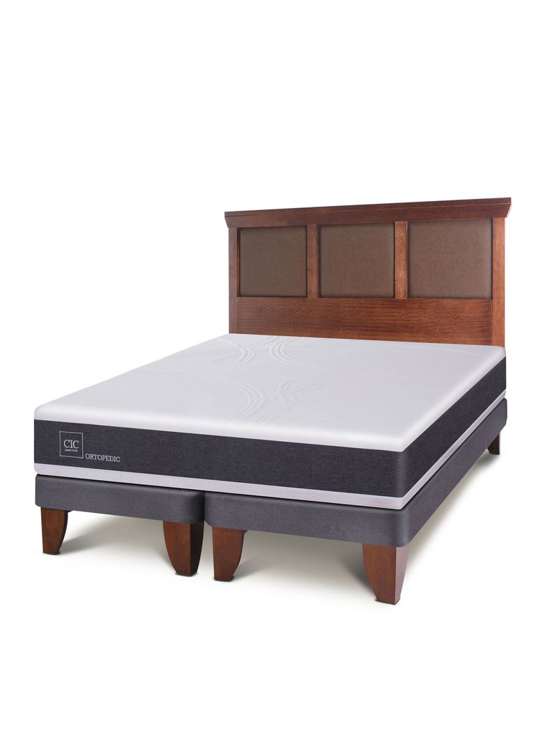 Cama Europea New Ortopedic King Respaldo New Torino-1