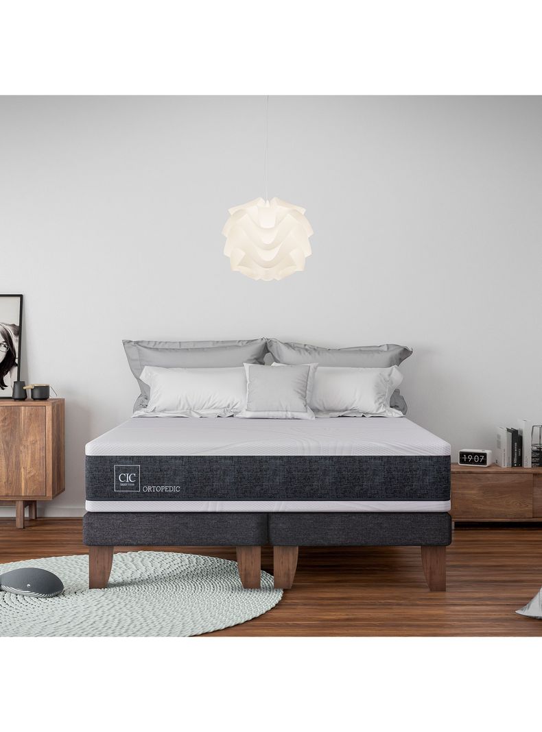 Cama Europea New Ortopedic King Respaldo New Torino-4