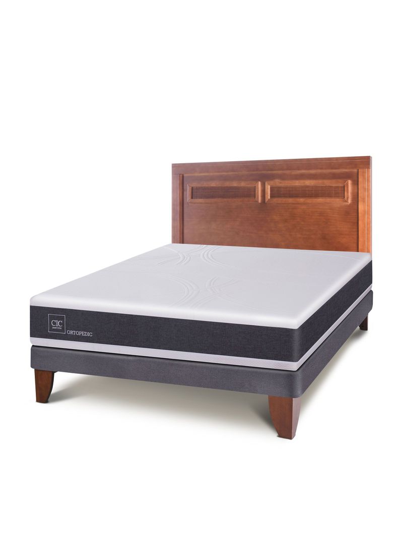 Cama Europea Ortopedic 2 Plazas Bn Respaldo Milan