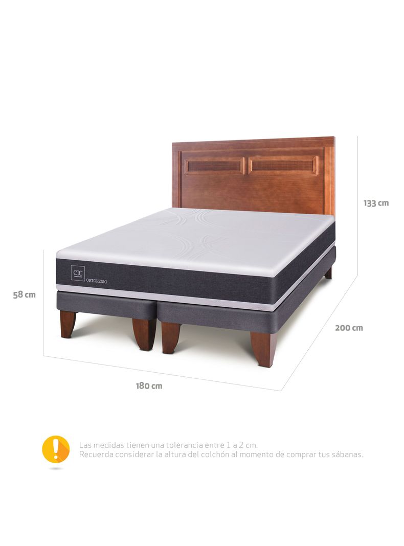 Cama Europea New Ortopedic King Respaldo Milan-1