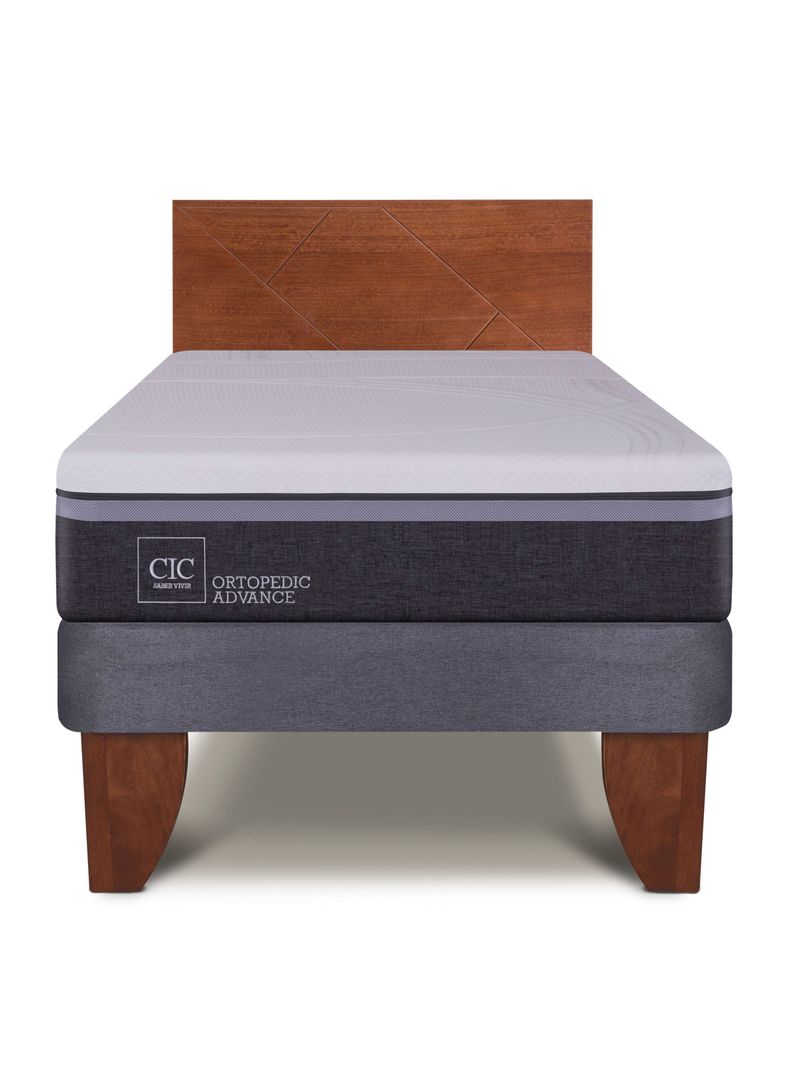 Cama Europea Ortopedic Advance 1.5 Plazas + Respaldo New Villarrica-2